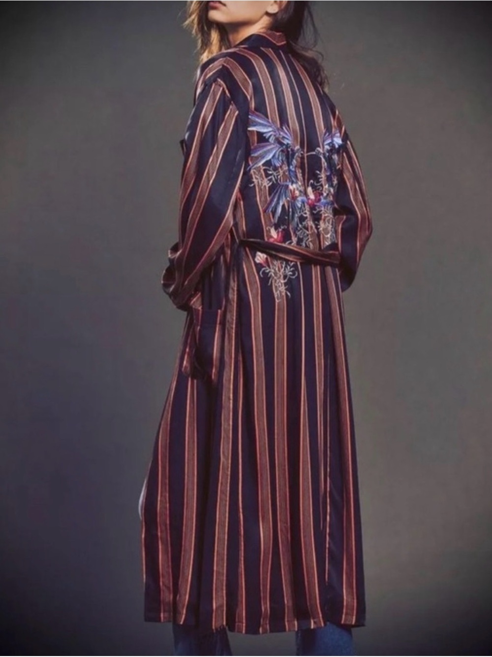 NWT Free People Atrium Striped Duster Kimono